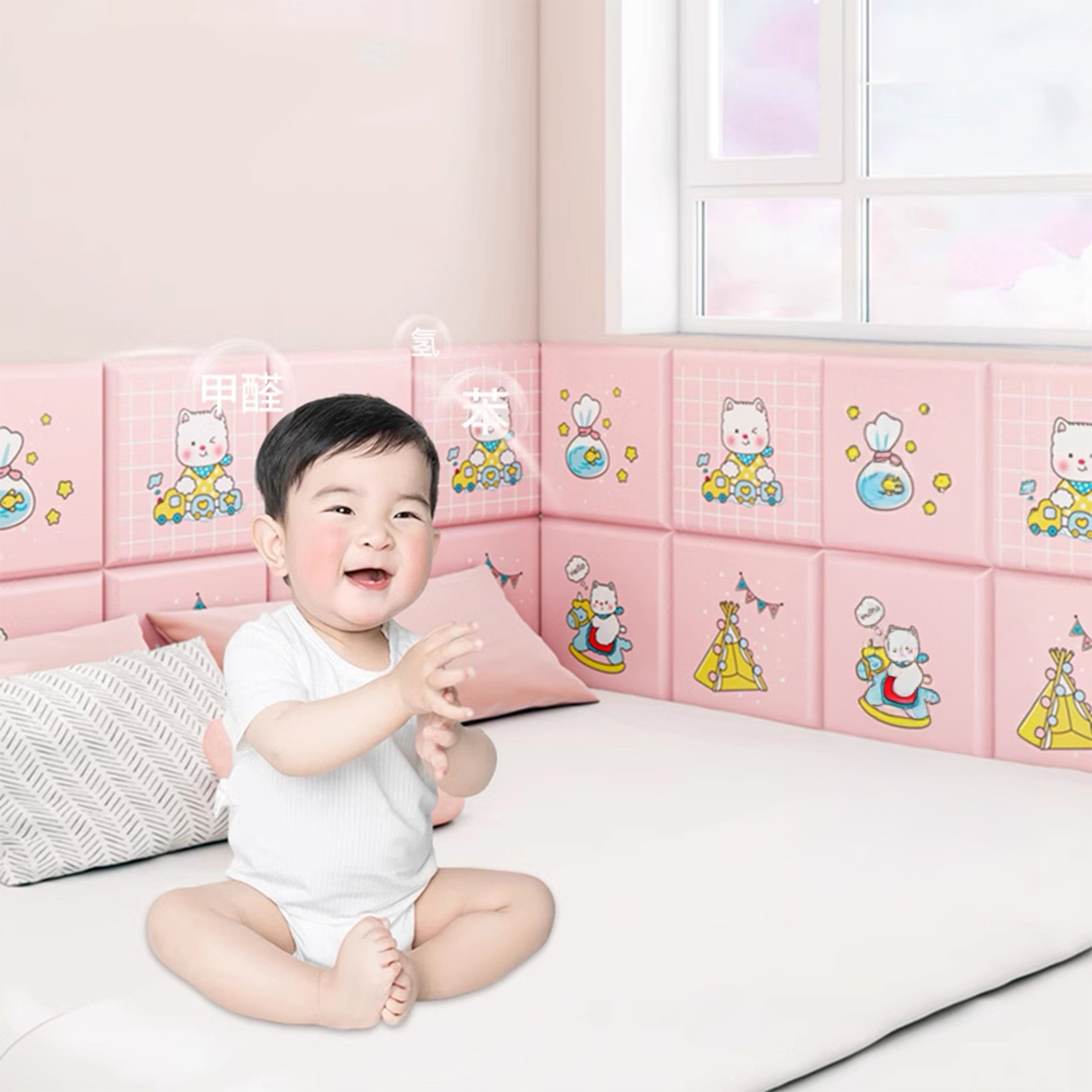 Hoptech - Wallpaper Foam Headboard Bed Wallfoam Empuk Kedap Suara Tahan Air | Karakter Anak