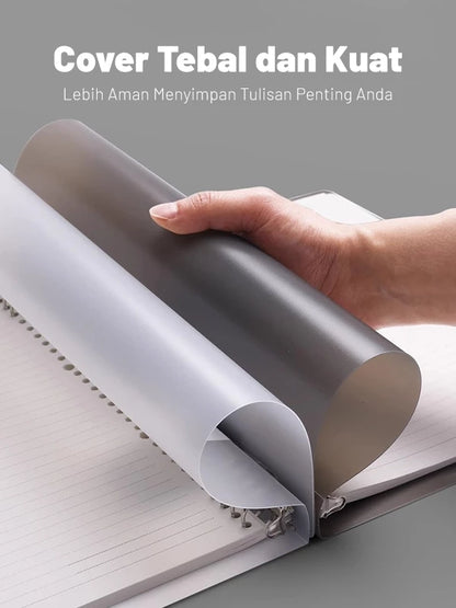 HOPTECH Binder A5/B5 Transparent Aesthetic Binder Book Black and White Korean Aesthetic Notebook