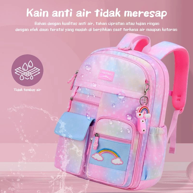 [READY] HOPTECH Girls' School Bags Elementary &amp; Middle School Children's School Bags Large Capacity Waterproof Backpacks Children's Gifts