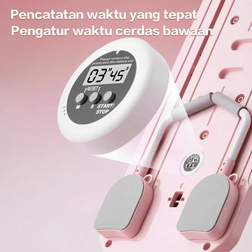 [READY] HOPTECH Papan Perut Latihan Perut Aerobik Pilates Board 5 ln 1 Push Up AB Wheel Roller Alat Sit Up