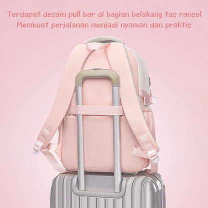 HOPTECH-Kids Backpacks, Girls' School Bags, Waterproof Korean Style, Thick, Gifts for Children 6-15 Years Old