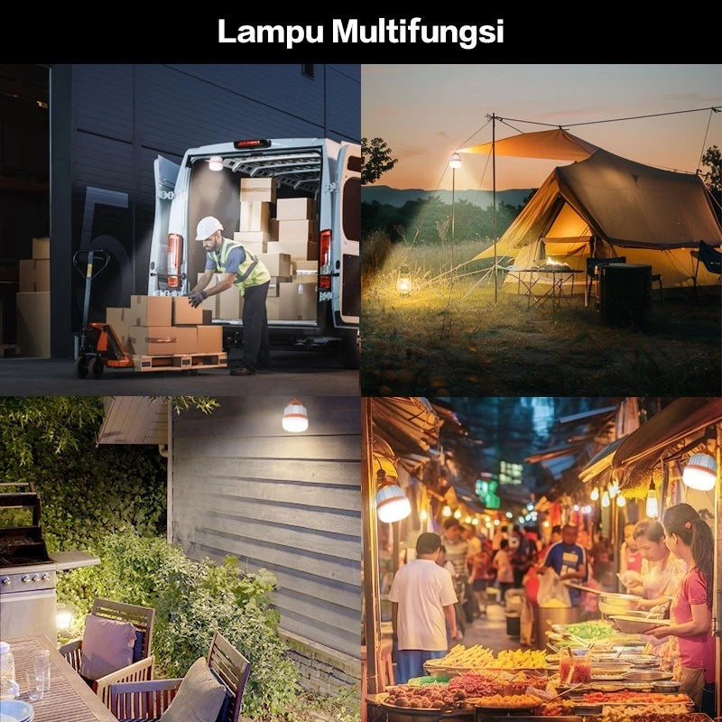 [READY] HOPTECH Lampu Emergency LED Camping Type-C Charger Tahan Lama 6-8 Jam, Super Terang