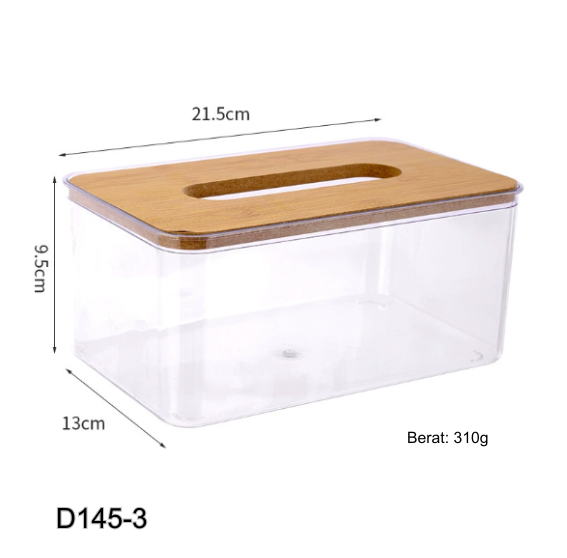 Kotak Tisu Transparan D34