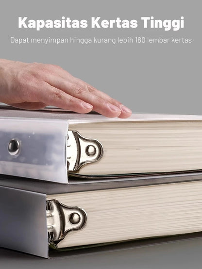 HOPTECH Binder A5/B5 Transparent Aesthetic Binder Book Black and White Korean Aesthetic Notebook