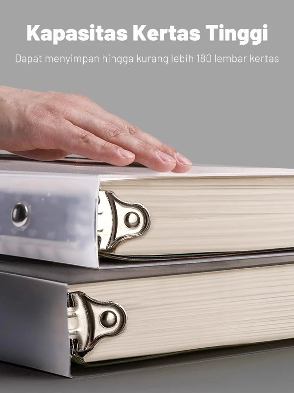 HOPTECH Binder A5/B5 Transparent Aesthetic Binder Book Black and White Korean Aesthetic Notebook