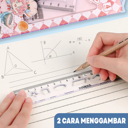[READY] HOPTECH Cute Ruler 1 Set of 4 Premium Rulers Can Be Bend Without Breaking