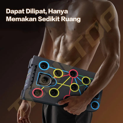 HOPTECH Push Up Board 3 in 1 Alat Olahraga Di Rumah Multifungsi Resistance Band Dan Alat Push Up