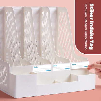 File Organizer Bookshelf with Pen Holder File Box Bookshelf Office File Storage