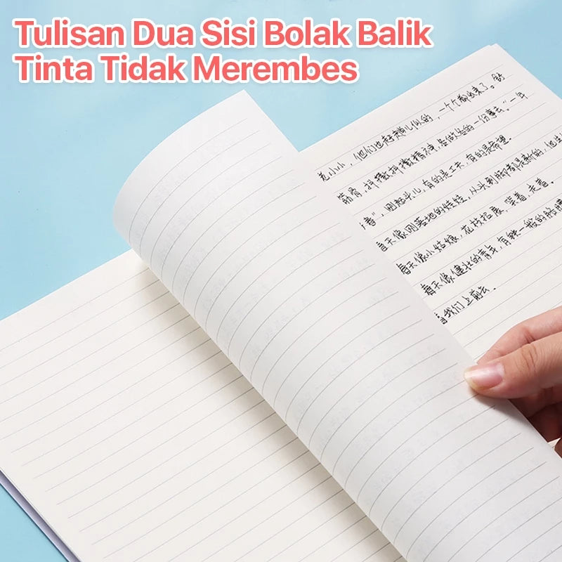 8-Hole Coil Notebook A5 Aesthetic Diary Book Waterproof Cover Note Book 40 Sheets
