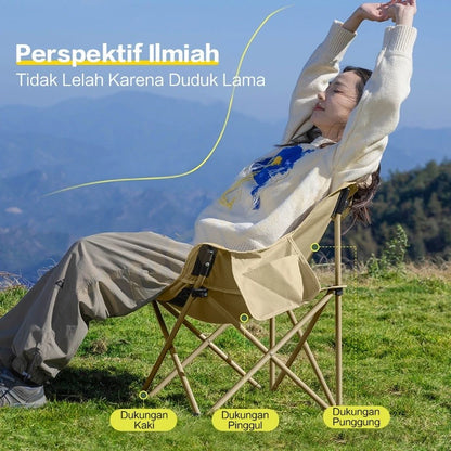 [READY] HOPTECH Round Outdoor Folding Chair Waterproof and Tear Resistant Strong Portable Camping Chair Load 150KG