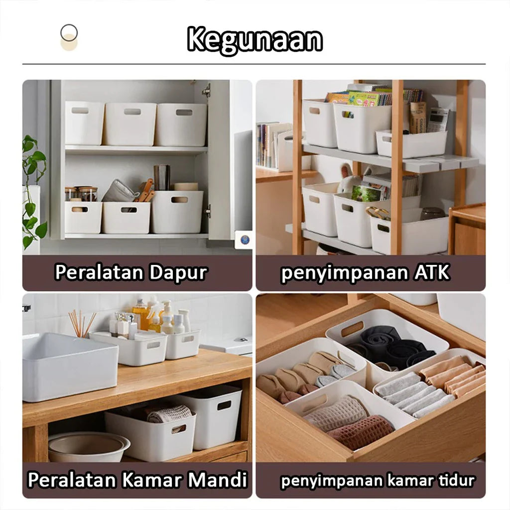 Hoptech - Kotak Penyimpanan Serbaguna Keranjang Organizer Multifungsi Storage Praktis dan Awet