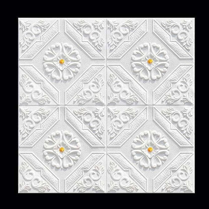 Hoptech - Wallpaper Tempel Sticker Dinding FOAM Timbul 3D Classic Motif Batik 70 x 77 cm