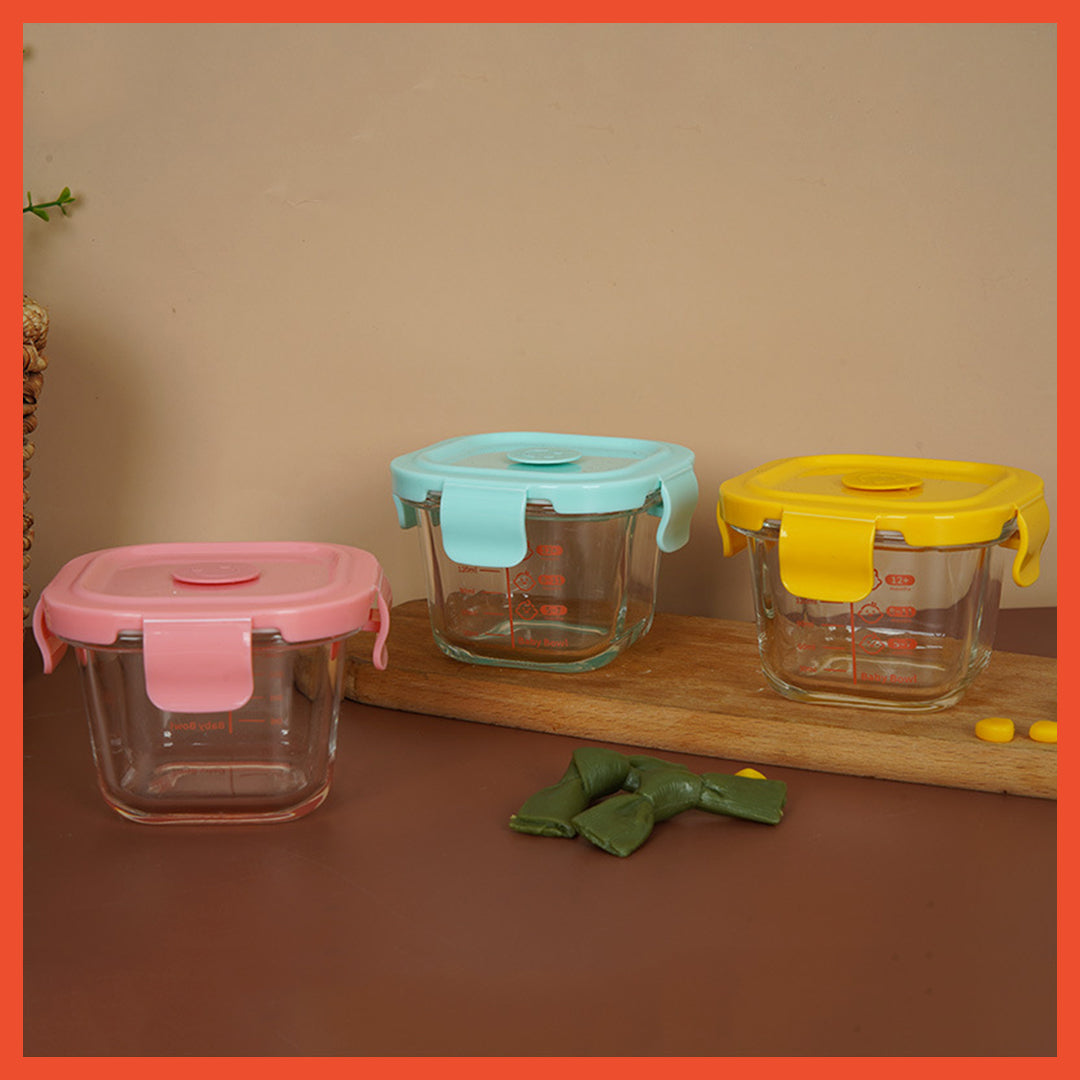 Hoptech - Glass MPASI Container, Glass MPASI Container, MPASI Storage, Glass Baby Food Container