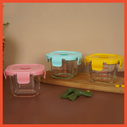 Hoptech - Glass MPASI Container, Glass MPASI Container, MPASI Storage, Glass Baby Food Container