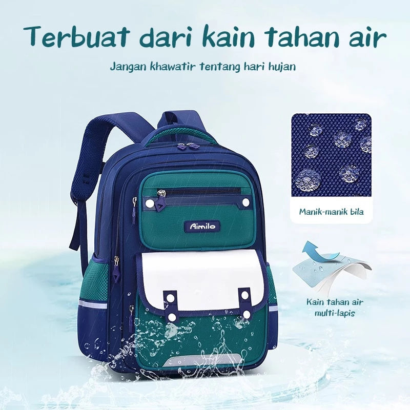 [READY] Hoptech British Style Boys' School Backpack Elementary School Backpack Children's Backpack 