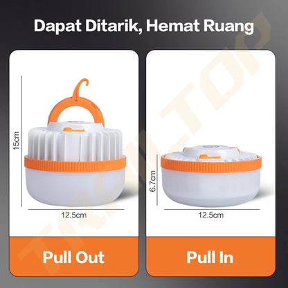 [READY] HOPTECH Lampu Emergency LED Camping Type-C Charger Tahan Lama 6-8 Jam, Super Terang