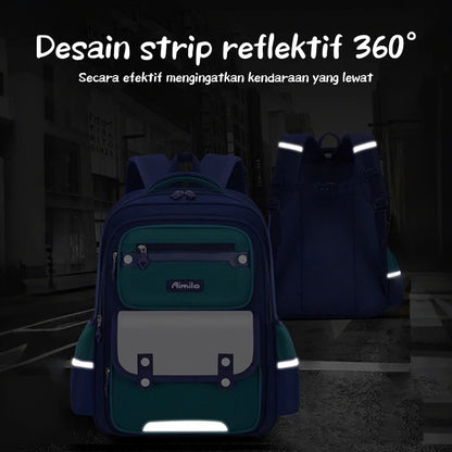 [READY] Hoptech British Style Boys' School Backpack Elementary School Backpack Children's Backpack 
