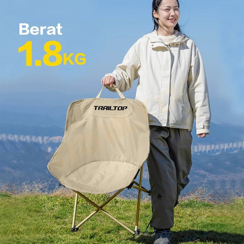 [READY] HOPTECH Round Outdoor Folding Chair Waterproof and Tear Resistant Strong Portable Camping Chair Load 150KG