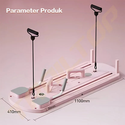 [READY] HOPTECH Papan Perut Latihan Perut Aerobik Pilates Board 5 ln 1 Push Up AB Wheel Roller Alat Sit Up