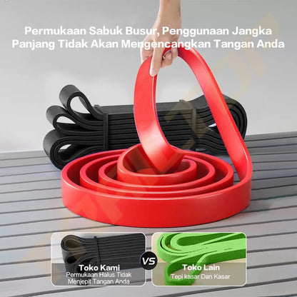 [READY] HOPTECH Resistance Bands 15-125LBS Gym Fitness Equipment Elastic Bands Home Exercise &amp; Yoga Equipment