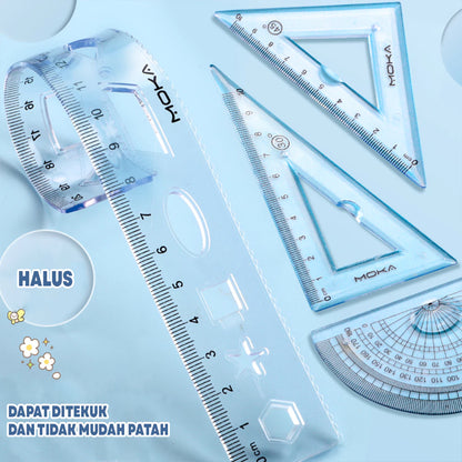 [READY] HOPTECH Cute Ruler 1 Set of 4 Premium Rulers Can Be Bend Without Breaking