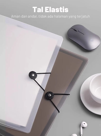 HOPTECH Binder A5/B5 Transparent Aesthetic Binder Book Black and White Korean Aesthetic Notebook