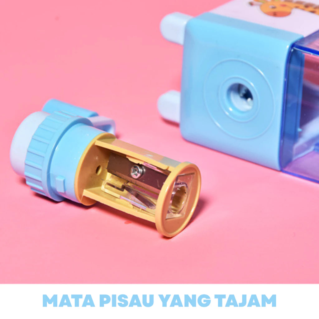 HOPTECH Cartoon Style Rotating Pencil Sharpener Desk Sharpener 4 Colors