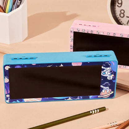 Drawing Box Aesthetic Pencil Box with Scribble Board Waterproof Boys Pencil Case Children's Pencil Box