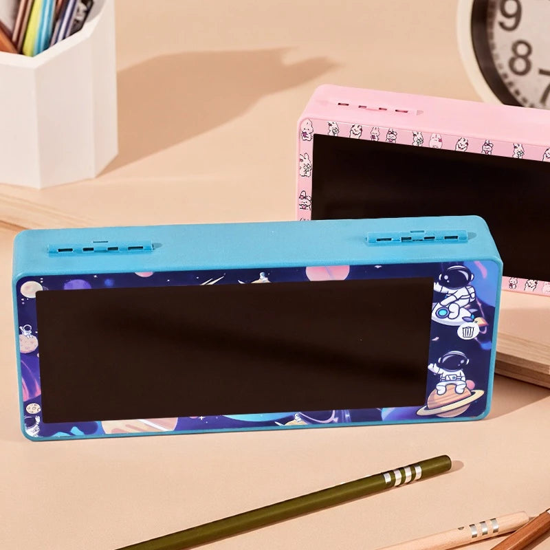 Drawing Box Aesthetic Pencil Box with Scribble Board Waterproof Boys Pencil Case Children's Pencil Box