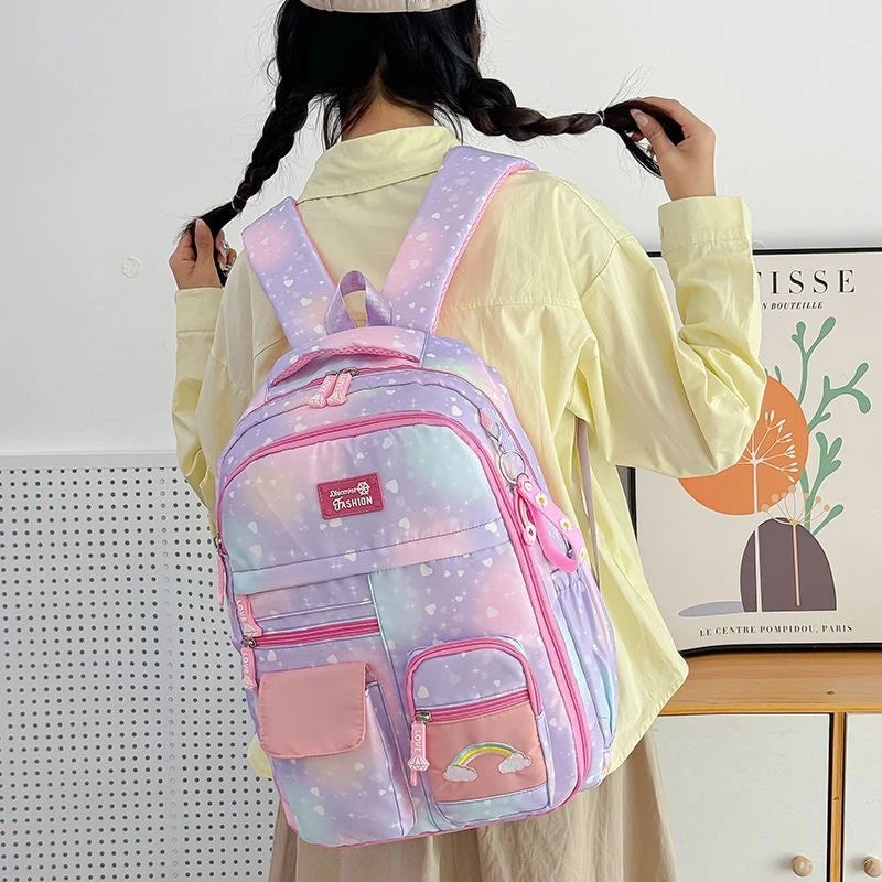 [READY] HOPTECH Girls' School Bags Elementary &amp; Middle School Children's School Bags Large Capacity Waterproof Backpacks Children's Gifts