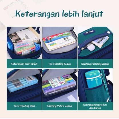 [READY] Hoptech British Style Boys' School Backpack Elementary School Backpack Children's Backpack 
