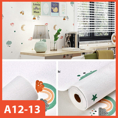 Linen Wallpaper Roll size 280 x 50 CM Decorative Aluminum Wall Sticker 