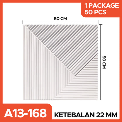 Hoptech - WALL PANEL 3D PVC WALLPANEL WALLPAPER DINDING / WALL PANNEL 50X50CM dan 30x30CM