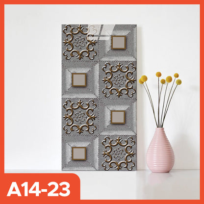 Hoptech - Wallpaper dinding Vinyl Marble Motif Kayu 30 x 60 cm 0,3cm Stiker Keramik A14