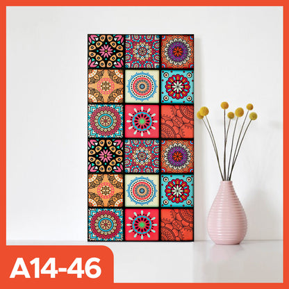 Hoptech - Wallpaper dinding Vinyl Marble Motif Kayu 30 x 60 cm 0,3cm Stiker Keramik A14