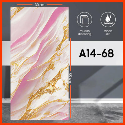 Wall Sticker Motif Marble A14 (10 pcs)