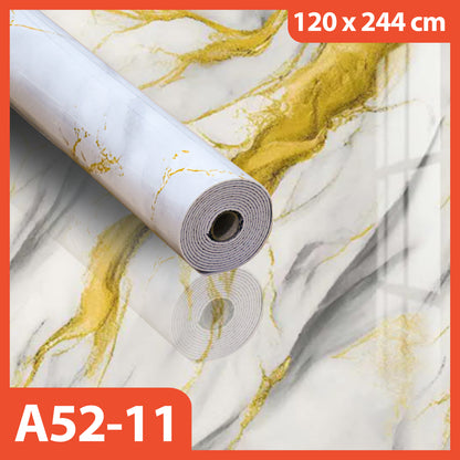 Marble Vinyl Wall Paper 1.2 x 2.45 Meters Thickness 2.5 MM Marble Foam Wallpaper Thick Roll Vinyl Marbel Granite Sticker A52