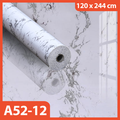 Marble Vinyl Wall Paper 1.2 x 2.45 Meters Thickness 2.5 MM Marble Foam Wallpaper Thick Roll Vinyl Marbel Granite Sticker A52