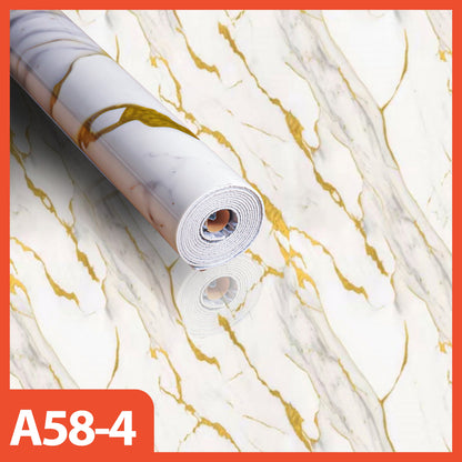 Hoptech - Wallpaper Dinding Motif Marble Roll 120 x 280cm Sticker Kamar Dekorasi PET Panjang 2.8 Meter A58