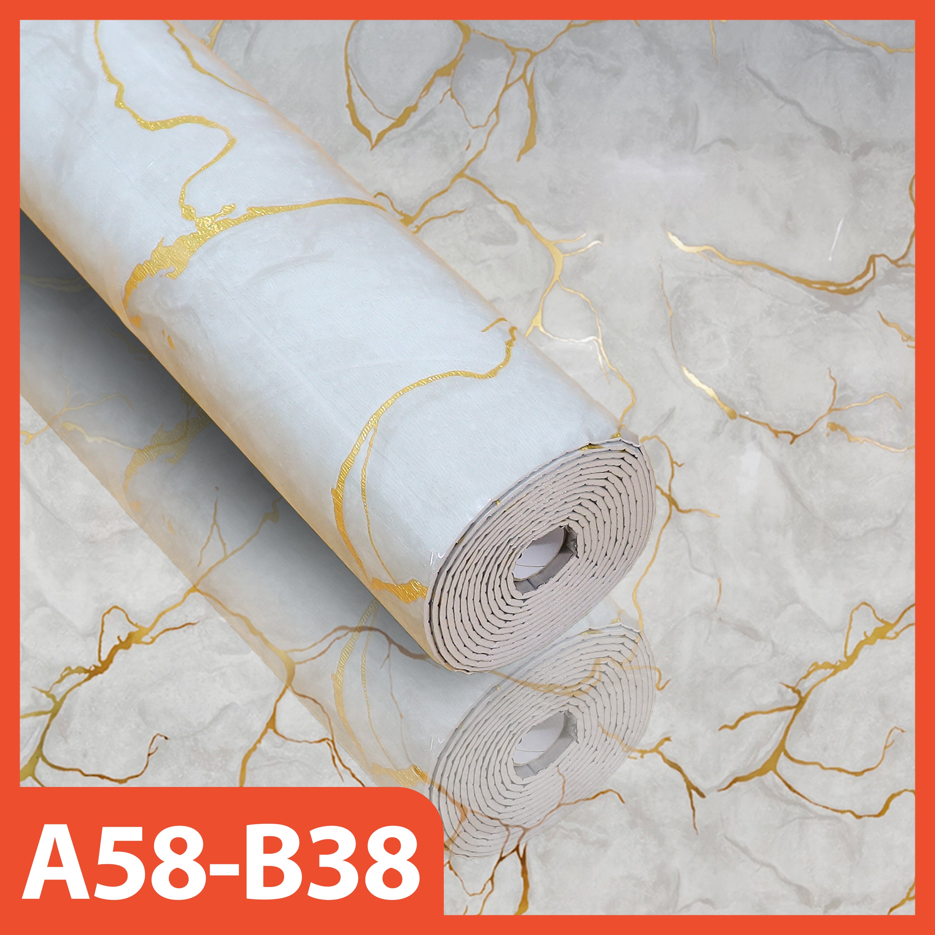 Hoptech - Wallpaper Dinding Motif Marble Roll 120 x 280cm Sticker Kamar Dekorasi PET Panjang 2.8 Meter A58