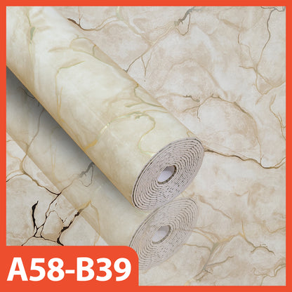 Hoptech - Wallpaper Dinding Motif Marble Roll 120 x 280cm Sticker Kamar Dekorasi PET Panjang 2.8 Meter A58