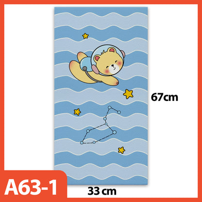 Hoptech - Wallpaper Foam Headboard Bed Wallfoam Empuk Kedap Suara Tahan Air | Karakter Anak
