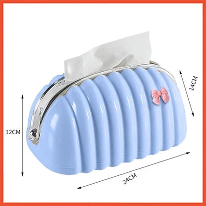 Mini Pouch Tempat Tisu Kerang Estetik | Kotak Tisu Minimalis Stylish Lucu & Aesthetic D82