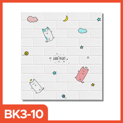 Wallpaper 3D Foam motif Anak 70x77 CM 3D Timbul Dekorasi Dinding Self Adhevice kertas stiker