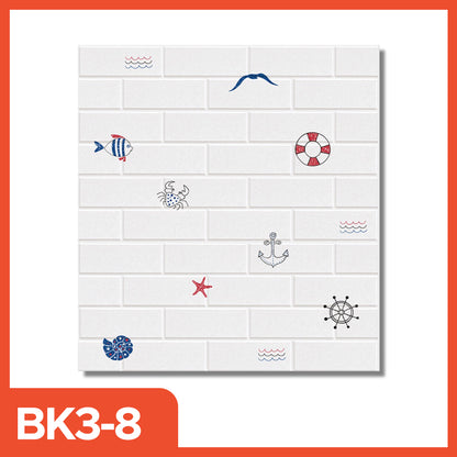 Wallpaper 3D Foam motif Anak 70x77 CM 3D Timbul Dekorasi Dinding Self Adhevice kertas stiker