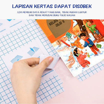 HOPTECH-Waterproof PVC Plastic Book Cover Lks Plastic Cover Protective Film Notebook 10 Sheets