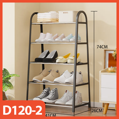 Hoptech 4+5-Tier Shoe Rack | Minimalist, Rust-Resistant, Strong, Multi-Purpose, Black Steel