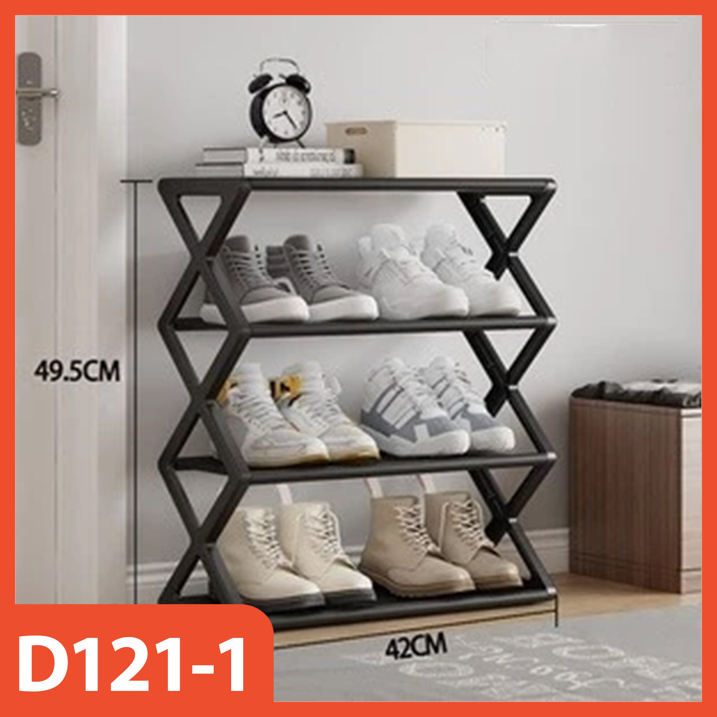 Hoptech - Multipurpose, Minimalist, Portable 4/5-Tier Shoe Rack for Shoes &amp; Sandals | Sturdy and Durable