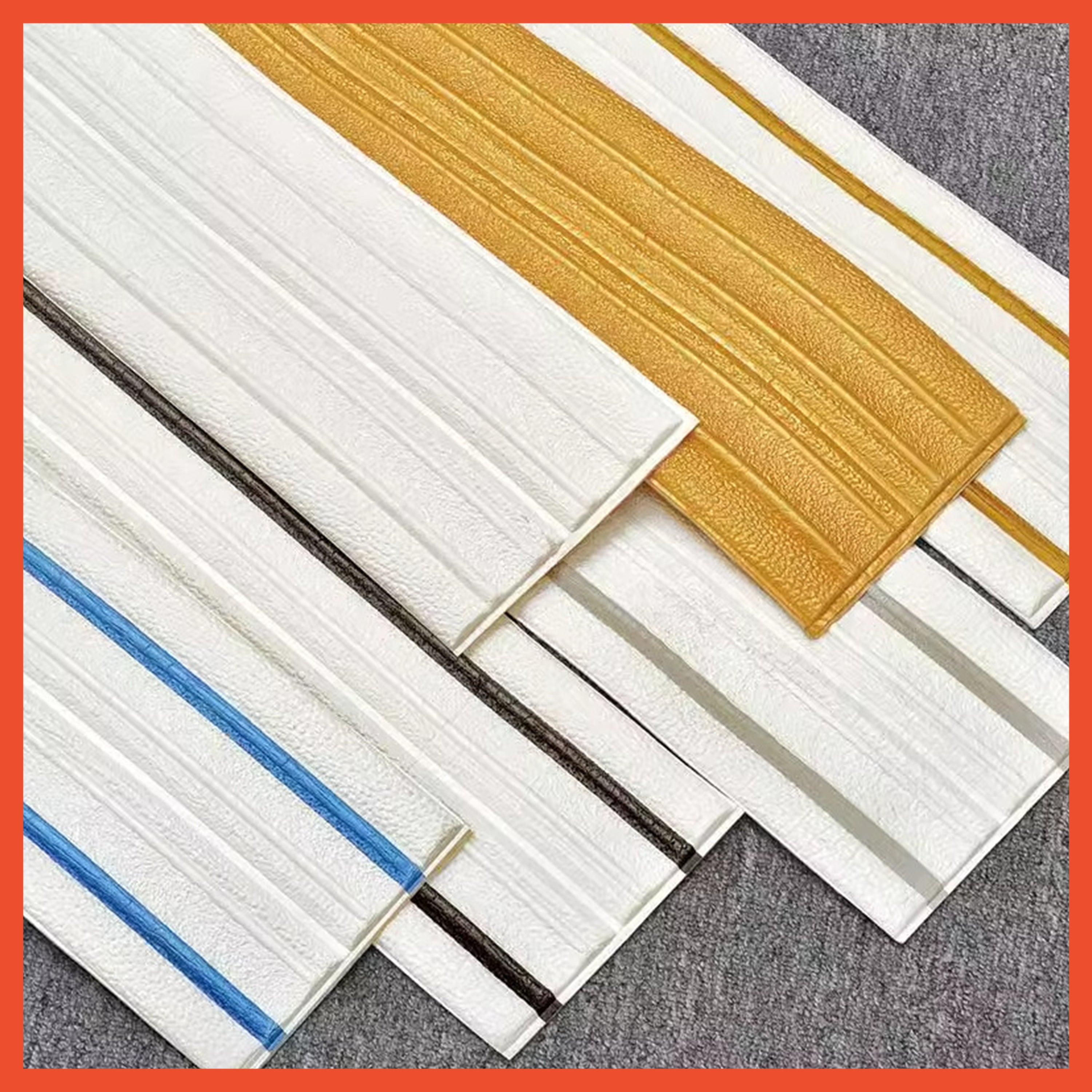 sTICKER DINDING LIST 3D | LIST FOAM DINDING  TEBAL 0,5CM WALLPAPER LIST FOAM DENGAN UKURAN 14 X 230 CM
