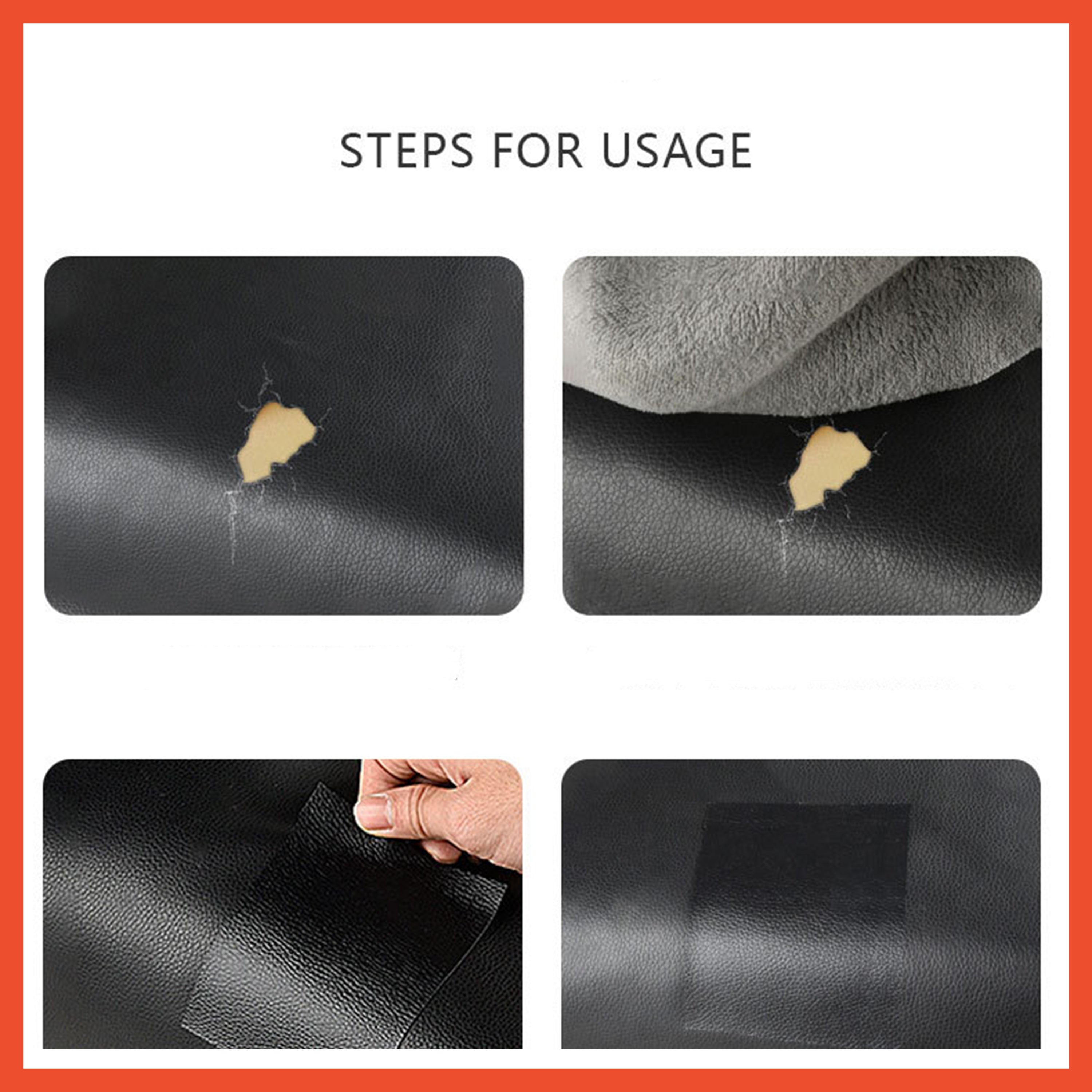HOPTECH - Stiker Perbaikan Kulit Yang Rusak Untuk Sofa Jok Berlubang / Sudah Ada Lem / DIY Sticker Perbaikan Kulit Sofa Tas Jok Yang Berlubang Dan Rusak